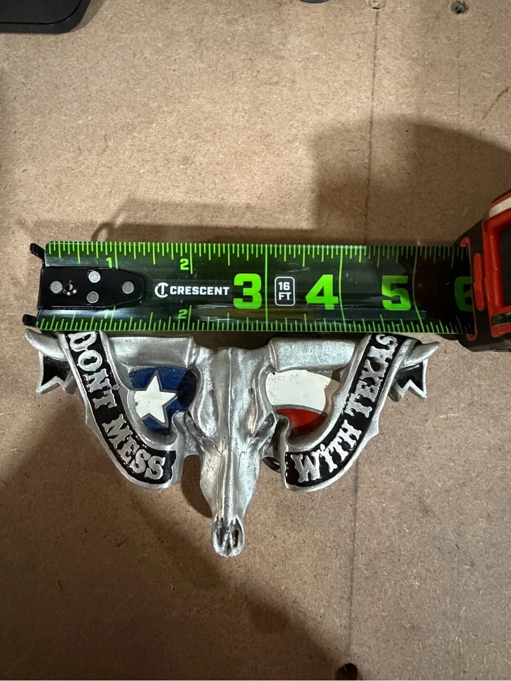 Texas Longhorns Skull & Flag Belt Buckle Large Western Vintage 1990s GAP